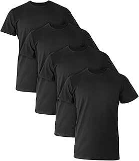 Men's Ultimate Comfort Fit Undershirt,Crewneck Stretch-cotton T-Shirt, 4-pack