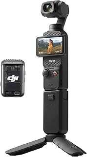 Osmo Pocket 3 Creator Combo, Vlogging Cameras with 1'' CMOS, 4K/120fps Vlog Camera, 3-Axis Stabilization, Face/Object Tracking, Mic Included for Clear Sound, Digital Vlogging Camera for YouTube