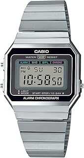 Men's A700W-1ACF Classic Digital Display Quartz Silver Watch