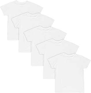 Undershirt, EcoSmart White T Boys, Short Sleeve Shirts, 5 or 10-Pack