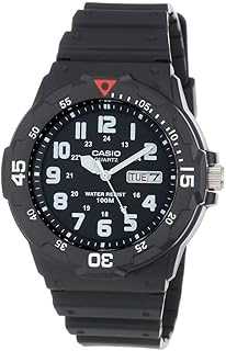 MRW200H Series | Unisex Analog Watch | 100M WR | Stainless Steel Case | Resin Band | 2 Hand Analog (HR, Min, SEC) | Date Display | Screw Down Crown/Screw Down Caseback | 3 Year Battery