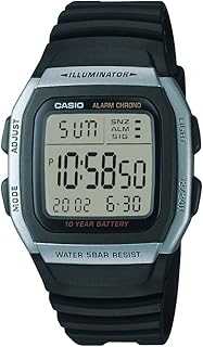 Men's W96H-1AV Stainless Steel Sport Watch with Black Band
