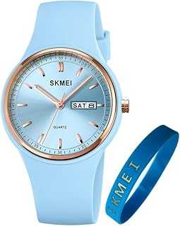 Watches for Young Women Lady Sports Silicone Band Big Face Large Waterproof Fashion Casual Simple Quartz Analog Day Date Girls Gift White Wrist Watch