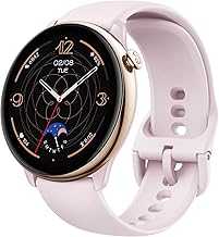 GTR Mini Smart Watch 43mm, 14-Day Battery Life, GPS, AI Fitness App Enabled, Heart Rate & Sleep Health Monitoring, Activity Trackers and Smartwatches, Android iPhone Compatible, Misty Pink