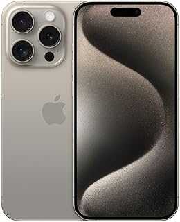 Apple iPhone 15 Pro Max, 256GB, Natural Titanium - Unlocked (Renewed)