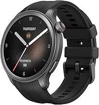 Balance Smart Watch 46mm with Fitness Tracker, Body Composition & Health Analysis, Sleep Recovery, GPS, Amazon Alexa Built-In, Bluetooth Calling, Fitness Watch for Android iPhone, Black