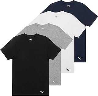 Men's 4 Pack Cotton Crewneck Short Sleeve T-Shirt