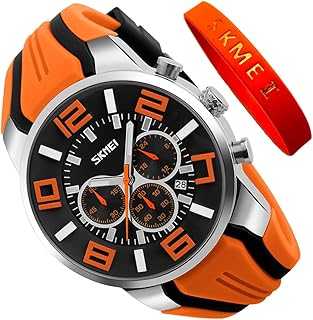 Men Watches Silicone Band Young Waterproof Sports Fashion Casual Large Big Face Chronograph Luxury Luminous Analog Quartz Black Wrist Watch Gifts