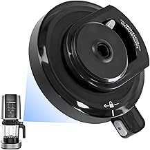 Outer Bowl Lid for NC301 Ice Cream Maker Ninja Creami Parts Accessories Replacement Lid Compatible with NC299AMZ/ NC301/ NC300/ NC201/ NC101 Series (NO Paddle) Reusable Ninja Creami Lid Replacement