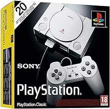 Original Sony PlayStation Classic Mini Console With 20 Classic Games (Renewed)