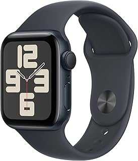 Watch SE (2nd Gen) [GPS 40mm] Smartwatch with Midnight Aluminum Case with Midnight Sport Band S/M. Fitness and Sleep Trackers, Crash Detection, Heart Rate Monitor, Retina Display