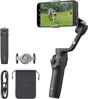 Osmo Mobile 6 Gimbal Stabilizer for Smartphones, 3-Axis Phone Gimbal, Built-In Extension Rod, Object Tracking, Portable and Foldable, Vlogging Stabilizer, YouTube TikTok, Slate Gray