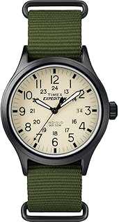 Expedition Scout 40mm Men’s Analog Watch | INDIGLO Backlight and Luminous Hands | Durable Comfortable Adjustable Strap | 24 Hour Time | Rugged Outdoor Watch | 50M Water Resistance
