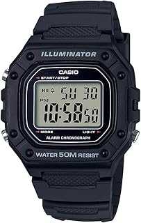 W218H Series | Men’s Digital Watch | 50M WR | 1/100 Second Stopwatch | 100 SEC Chronograph | LED Backlight | Countdown Timer | Daily Alarm | Hourly Time Signal | 7 Year Battery