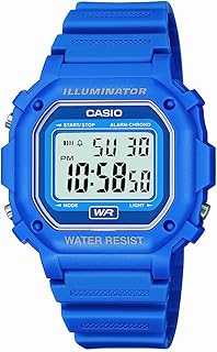 F108WH Series | Men's Digital Watch | Illuminator | Water Resistant | LED Light | Daily Alarm | 1/100 SEC Stopwatch | 3 Hands (HR, Min, SEC) | Date/Day Display | Daily Alarm | 7 Year Battery