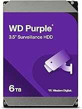 6TB WD Purple Surveillance Internal Hard Drive HDD - SATA 6 Gb/s, 256 MB Cache, 3.5" - WD64PURZ