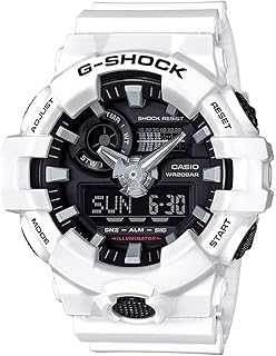 Men's 'G Shock' Quartz Resin Casual Watch, Color:White (Model: GA-700-7ACR)