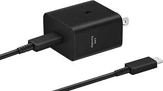 45W Wall Charger Power Adapter with Cable Included, Super Fast Charging for Galaxy Phones, Tablets and USB Type C Devices, Low Standby Power Consumption, EP-T4511XBEGUS, Black