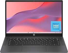 Chromebook 14 inch Laptop, HD Display, Intel Processor N100, 8 GB RAM, 128 GB UFS, Intel UHD Graphics, Chrome OS, Chalkboard Gray, 14a-nf0099nr