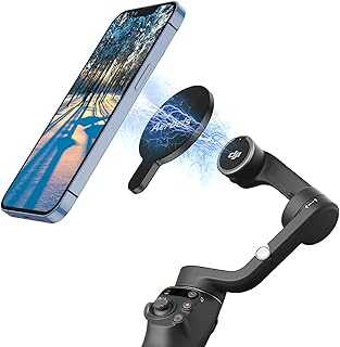 OM Magnetic Phone Mount for DJI Osmo Mobile 7P/OM 7/OM 6/SE/OM 5/OM 4 SE/OM 4 Magsafe Quick-Release Adapter Magnet Clamp, Mounting for Quick Shooting DJI Accessories