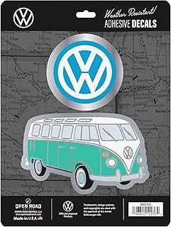 Volkswagen Logo Adhesive Vinyl Decals - Fun Set of Volkswagen Stickers for Car, Window, Water Bottle or Laptop