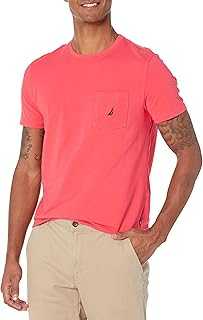 Men's Solid Crew Neck Short-Sleeve Pocket T-Shirt