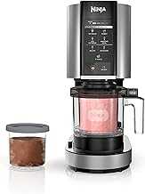 NC301 CREAMi Ice Cream Maker, for Gelato, Mix-ins, Milkshakes, Sorbet, Smoothie Bowls & More, 7 One-Touch Programs, with (2) Pint Containers & Lids, Compact Size, Perfect for Kids, Silver