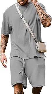 Men's Short Sleeve Tracksuit Summer T Shirt & Shorts set 2 Pockets Oversize Two Piece Casual Daily Duty-off