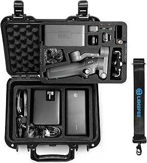 Portable Waterproof Hard Case for DJI Osmo Mobile 7P / 7, Gimbal Stabilizer, DJI Mic Mini/Mic 2 and More Accessories(Case Only)