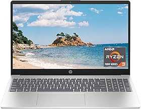 15.6 inch Laptop, HD Touchscreen Display, AMD Ryzen 3 7320U, 8 GB RAM, 128 GB SSD, AMD Radeon Graphics, Windows 11 Home in S Mode, Natural Silver, 15- fc0099nr