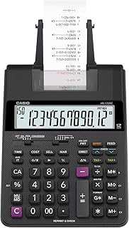Casio HR-170RC Plus – Mini Desktop Printing Calculator | Check & Correct, Cost/Sell/Margin, Dual-Color Print | Ideal for Taxes, Bookkeeping & Accounting Tasks