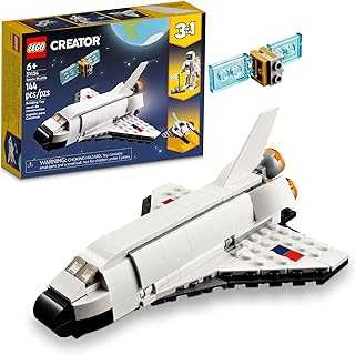 Creator 3 in 1 Space Shuttle Toys - Space Toys Building Set for Boys & Girls, Ages 6+ - Option to Build 2 Spaceships or Astronaut - Educational Gift for Kids Birthday & Holidays - 31134