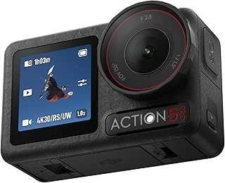 Osmo Action 5 Pro Standard Combo, Waterproof Action Camera with 1/1.3" Sensor, 4K/120fps Video, Subject Tracking, Stabilization, Dual OLED Touchscreens, Action Camera 4K Ideal for Sports, Vlog