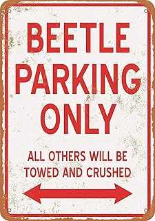 Wall Decor Beetle Parking ONLY Vintage Look Metal Sign 8" x 12" Room Novelty Wine Cellar Farm Tin Signs