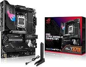 ROG Strix X870E-E Gaming WiFi AMD AM5 X870 ATX Motherboard 18+2+2 Power Stages, Dynamic OC Switcher, Core Flex, DDR5 AEMP, WiFi 7, 5X M.2, PCIe® 5.0, Q-Release Slim, USB4®, AI OCing & Networking