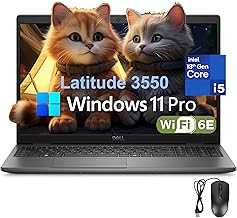 Latitude 3550 Laptop Computer for Business Work, Intel 10-Core i5-1335U (Beat i7-1255U), 32GB DDR5 RAM, 1TB PCIe SSD, 15.6" FHD, WiFi 6E, Bluetooth 5.3, FHD Camera, USB4 Type-C, Windows 11 Pro
