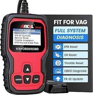 Ancel VD500 OBD2 Scanner Diagnostic Tool for Volkswagen VW Audi Skoda Seat Diagnosis Check Engine Light EPB ABS SRS Code Reader Oil Throttle Position Adaption Brake Pad Reset