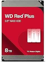 8TB WD Red Plus NAS Internal Hard Drive HDD - 5640 RPM, SATA 6 Gb/s, CMR, 256 MB Cache, 3.5" - WD80EFPX