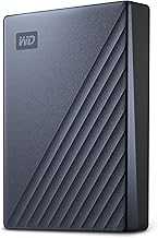 5TB My Passport Ultra, Blue, Portable External Hard Drive, backup software with defense against ransomware, and password protection, USB-C and USB 3.1 - WDBFTM0050BBL-WESN